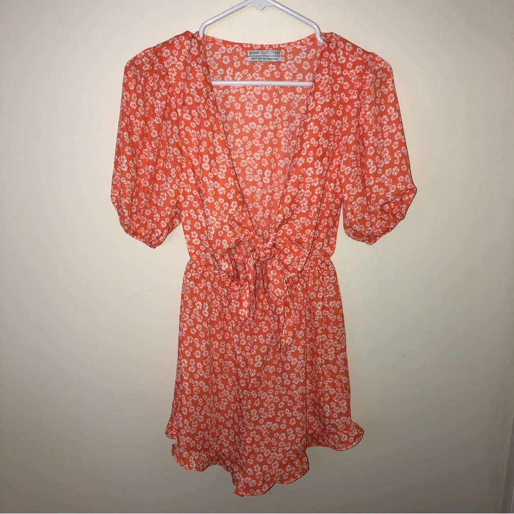 Urban Outfitters Floral Tie Front Romper - Picture 1 of 6